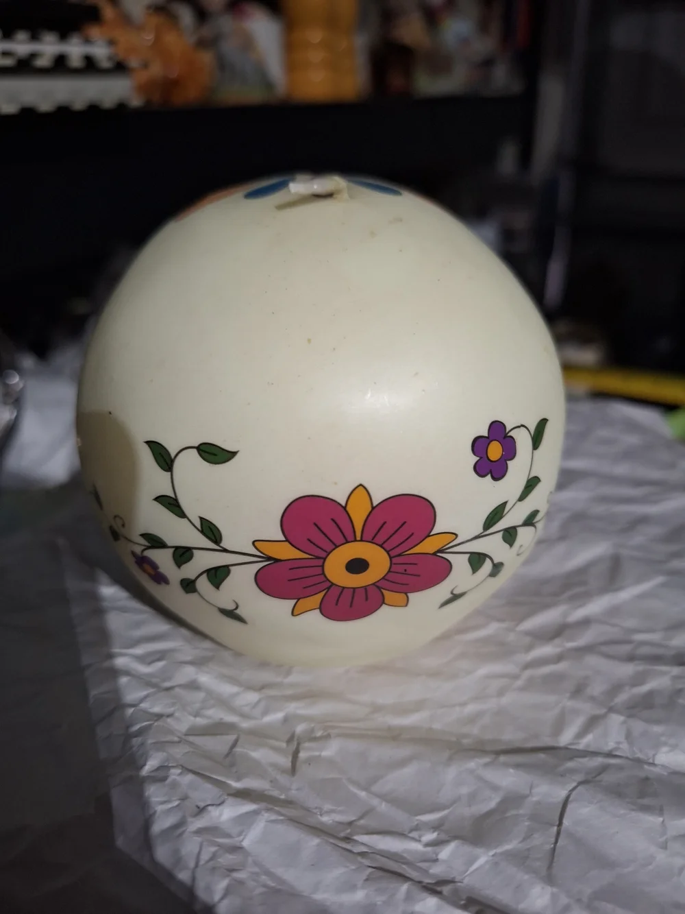 Decorative Day of the Dead Sugar Skull - Floral Design Candle